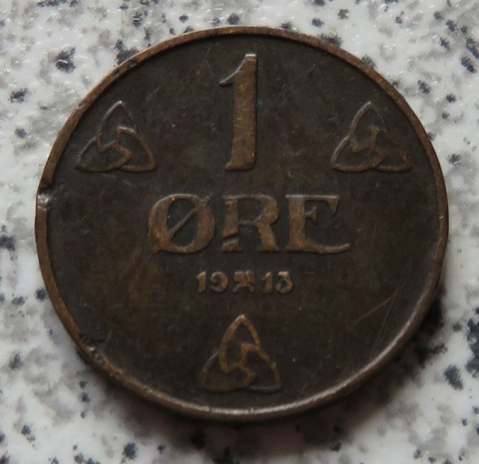  Norwegen 1 Öre 1913   