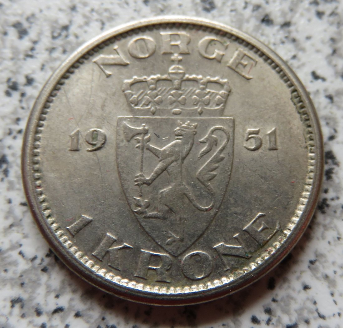  Norwegen 1 Krone 1951   