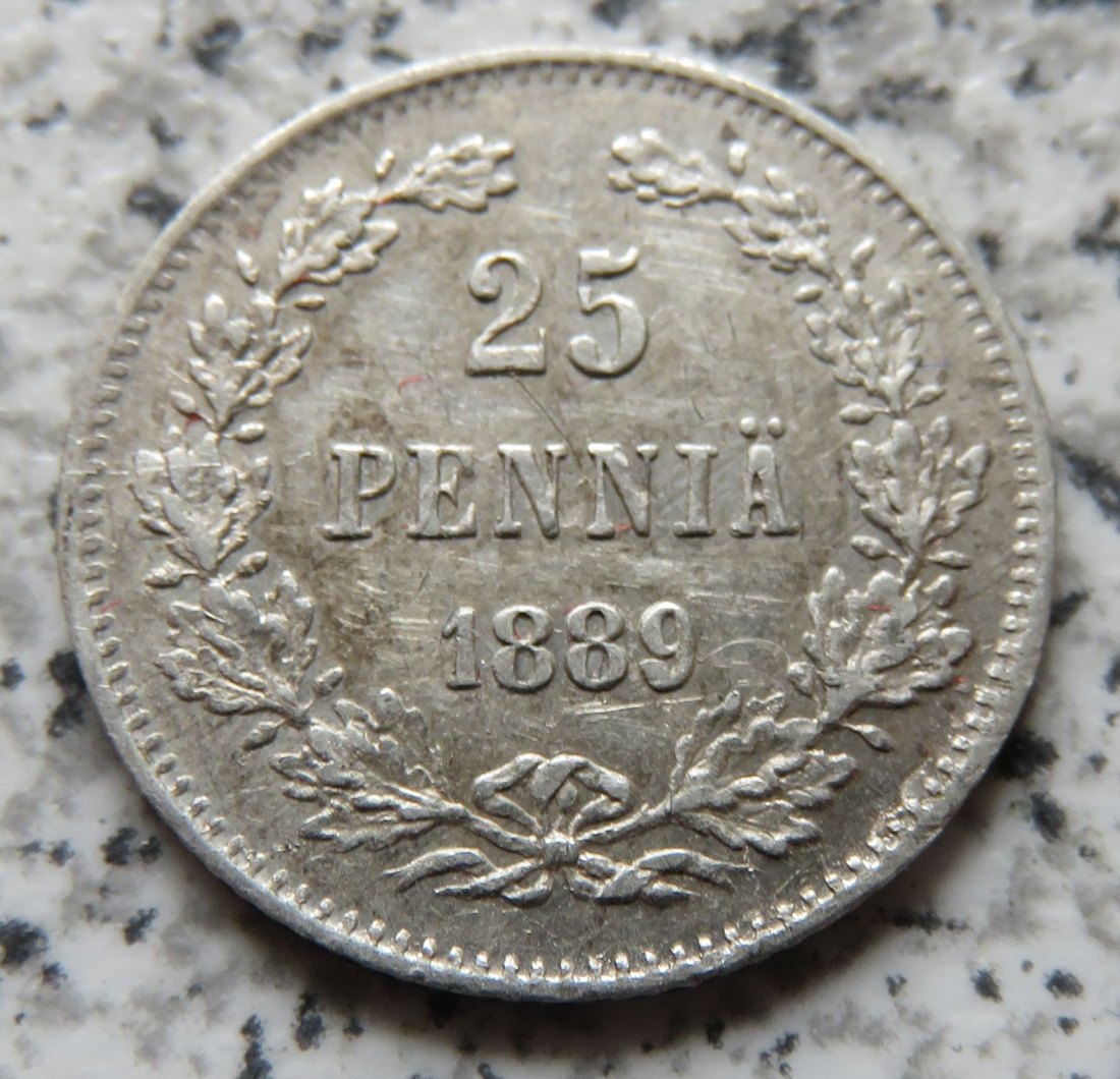  Finnland 25 Penniä 1889   