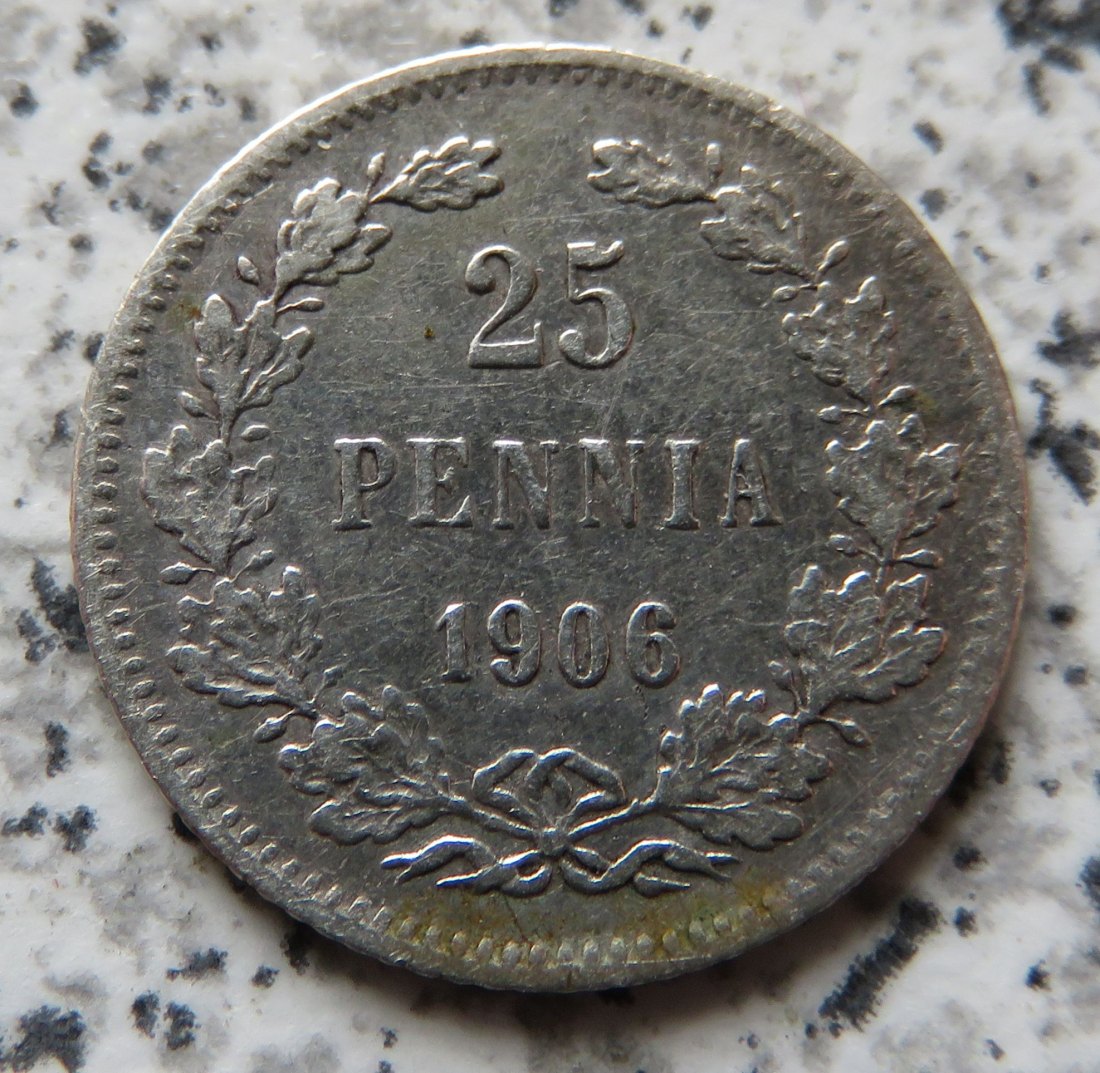  Finnland 25 Penniä 1906   