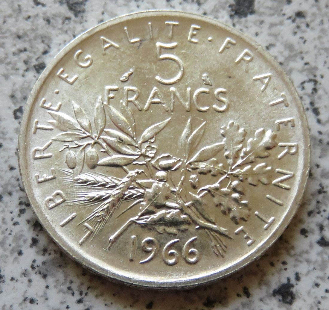  Frankreich 5 Francs 1966   