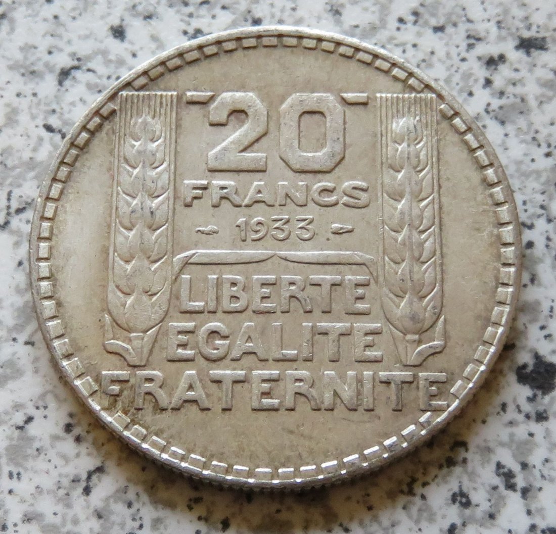  Frankreich 20 Francs 1933   