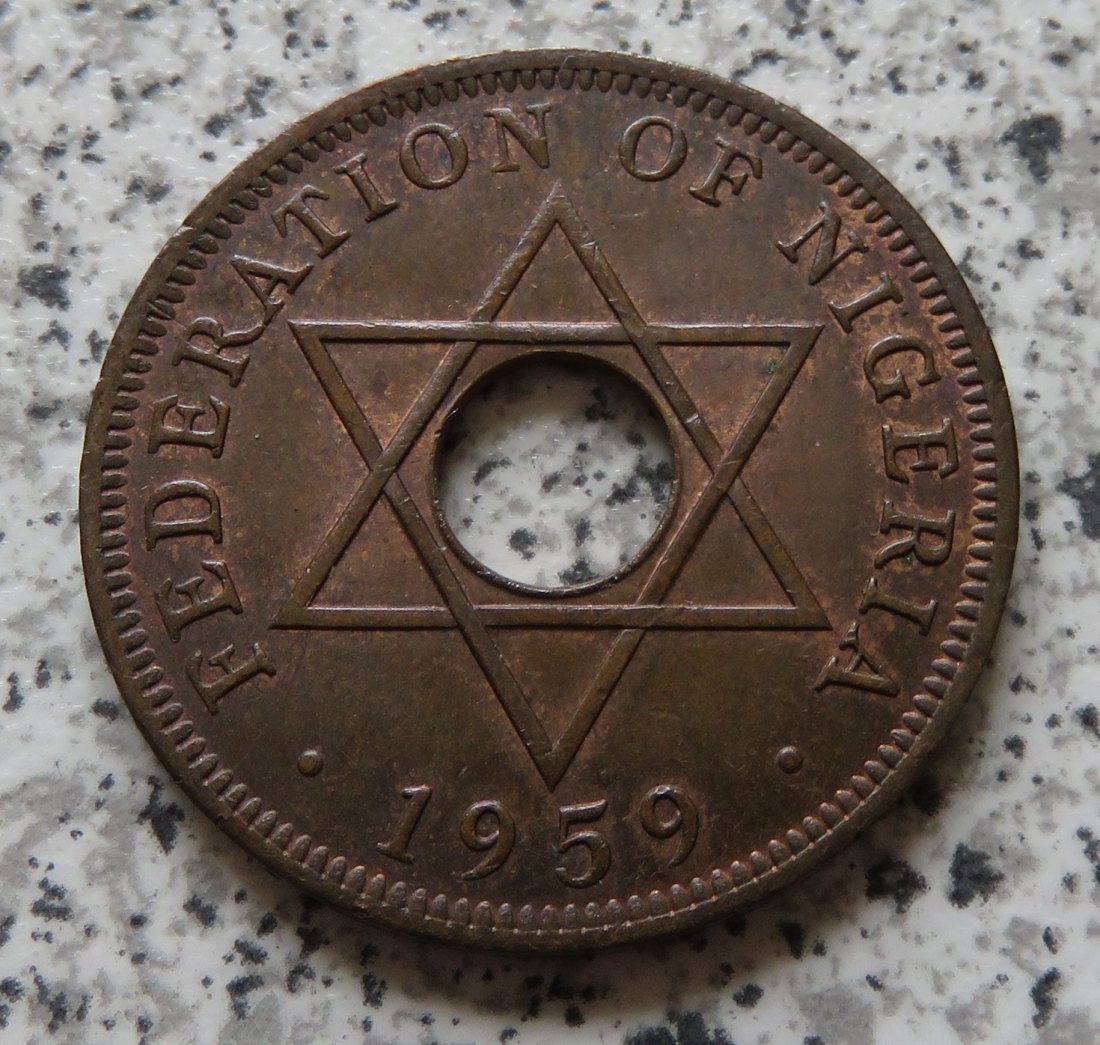  Nigeria 1 Penny 1959   