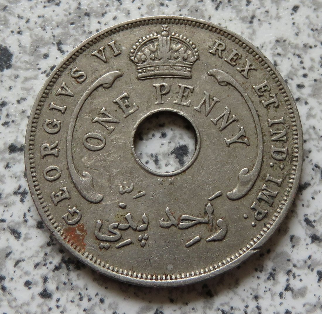  British West Afrika 1 Penny 1946 KN   