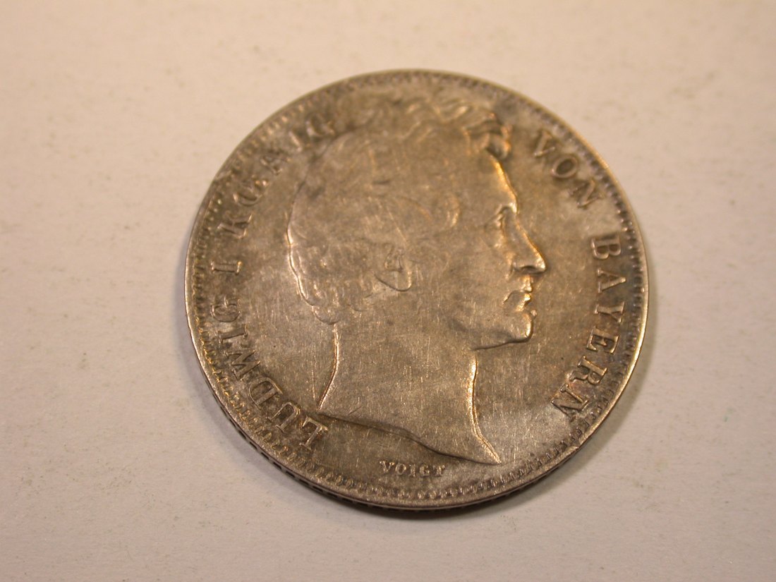  J12  Bayern 1/2 Gulden 1847 in ss   Originalbilder   
