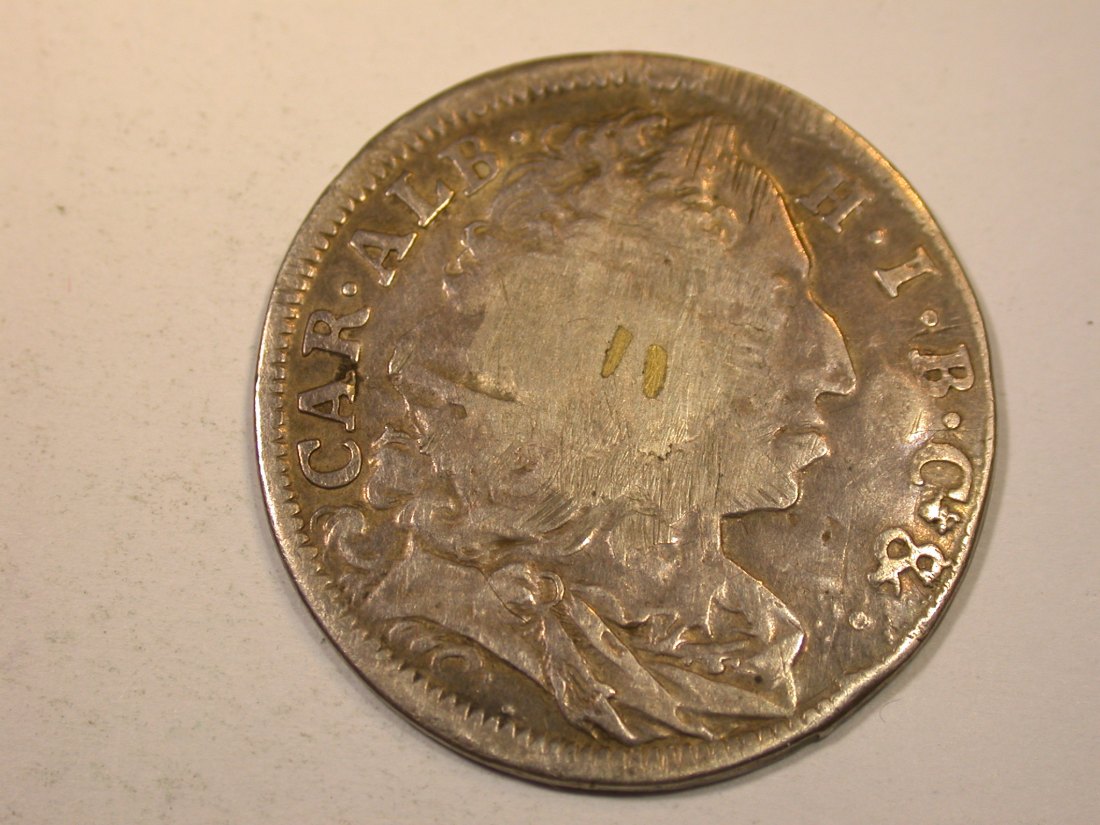  J12  Bayern  30 Kreuzer 1732 in f.ss/ss Bearbeitungsspuren/justierspuren  Originalbilder   