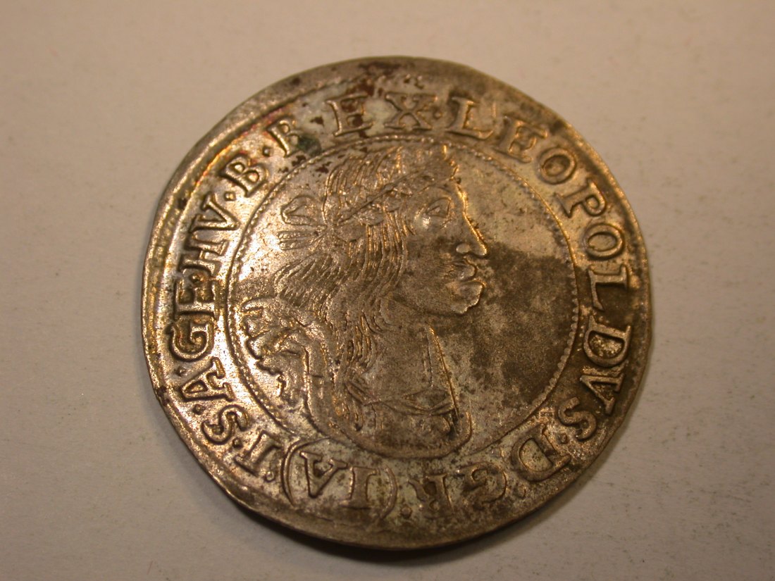  J12  RDR Österreich Leopold 1668 Kremnitz 6 Kreuzer in vz-st  !!!  Originalbilder   