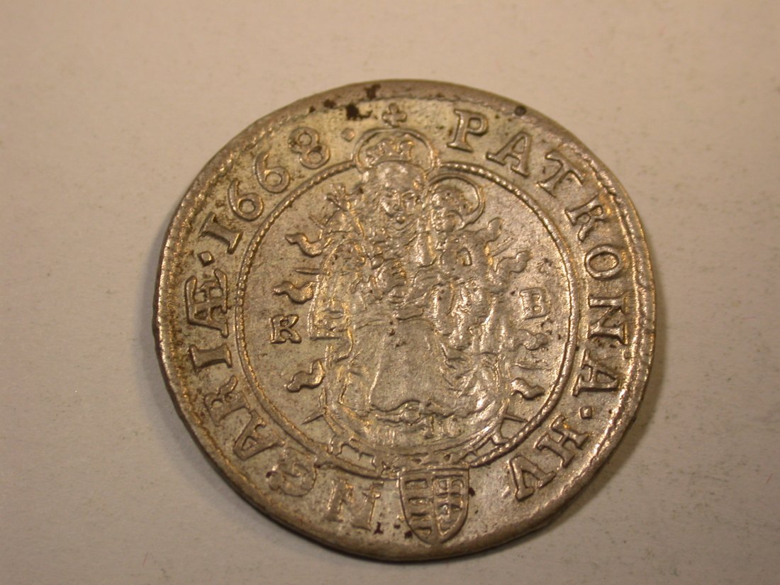  J12  RDR Österreich Leopold 1668 Kremnitz 6 Kreuzer in vz-st  !!!  Originalbilder   