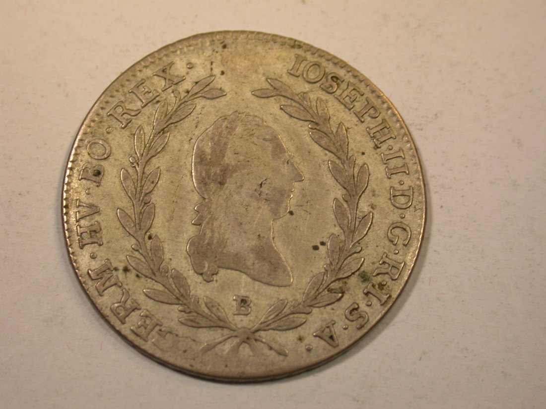  J12  RDR Österreich  20 Kreuzer 1788 ss/ss-vz  Originalbilder   