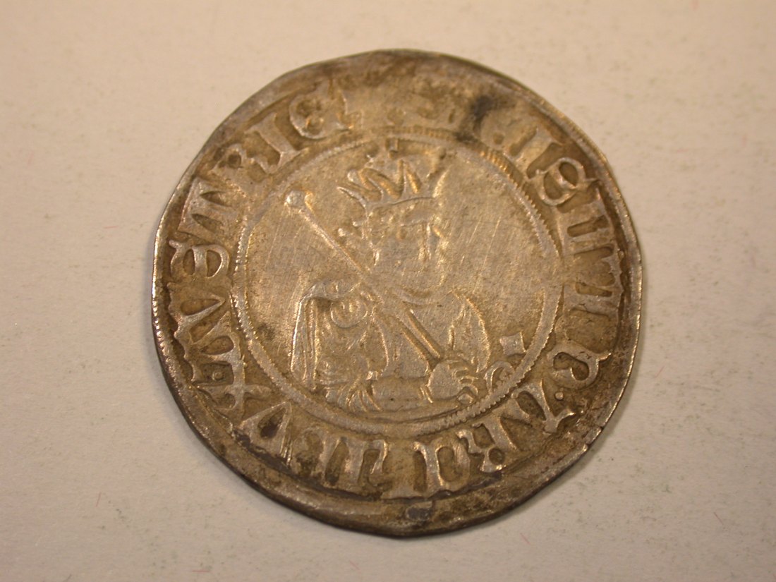  J12  RDR Tirol Sigismund 6 Kreuzer o.J. 1439-1496  Hall in ss/ss+   Originalbilder   