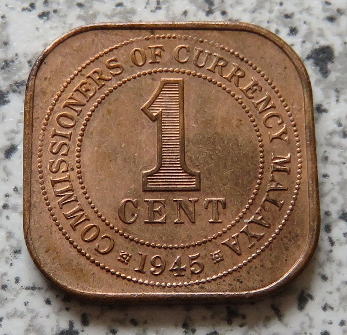  Malaya 1 Cent 1945 / Malaysia 1 Cent 1945   