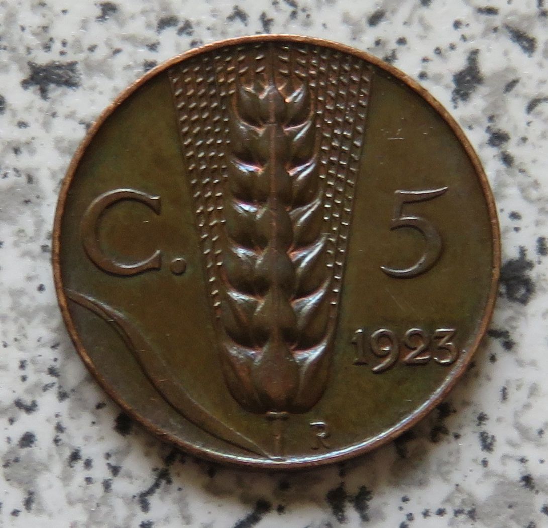  Italien 5 Centesimi 1923 R   
