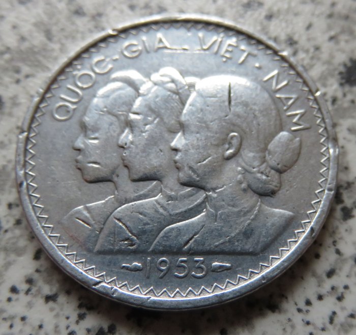  Südvietnam 20 Su 1953, poliert!   