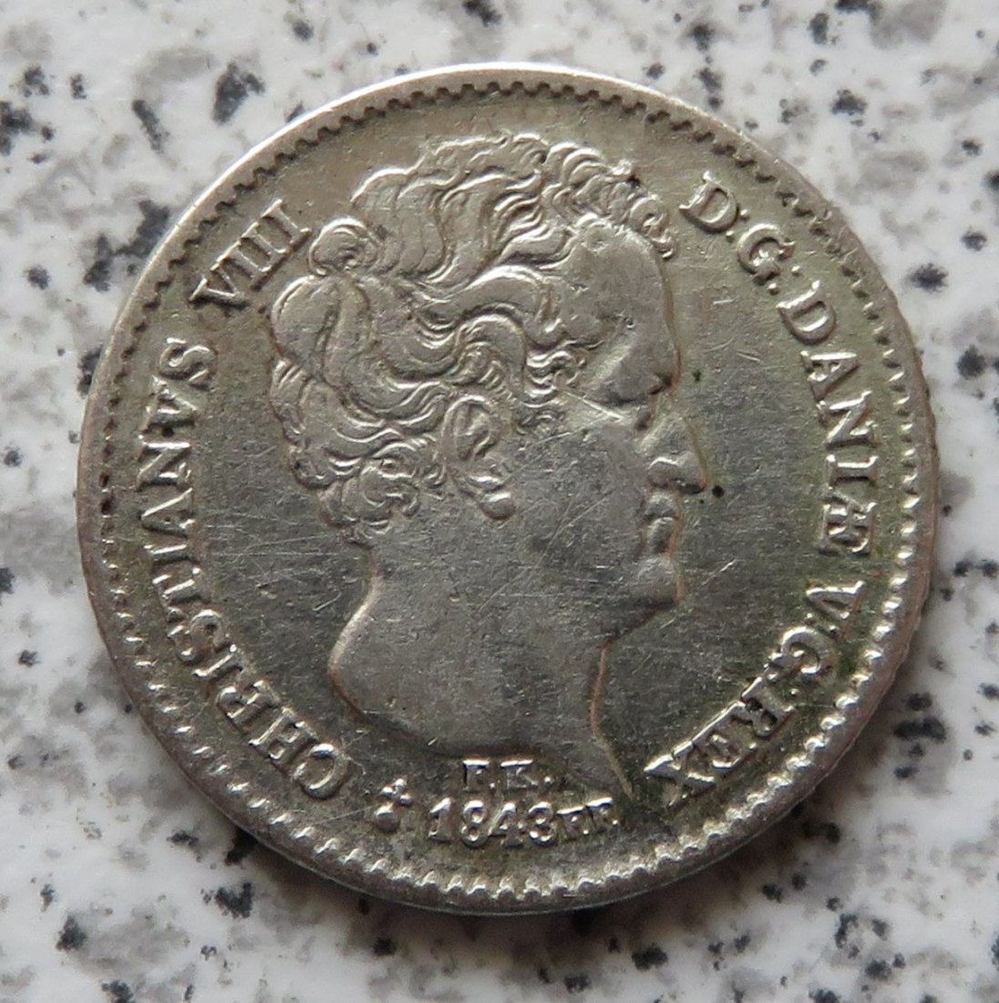  Dänemark 8 Rigsbankskilling 1843   