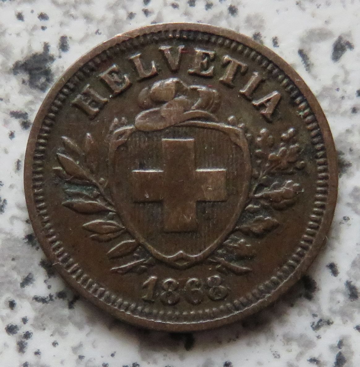  Schweiz 1 Rappen 1868 B   