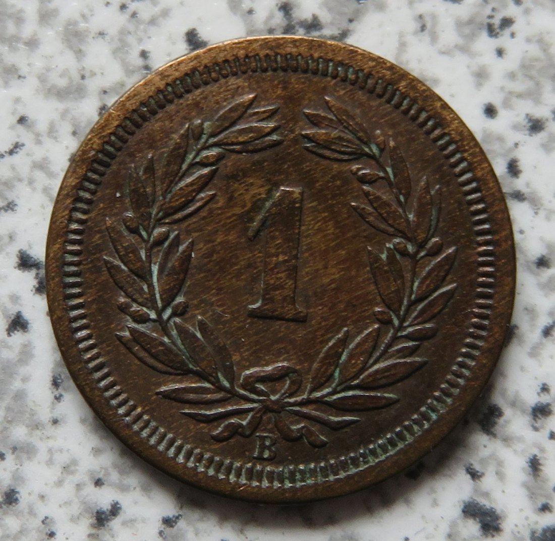  Schweiz 1 Rappen 1875 B   