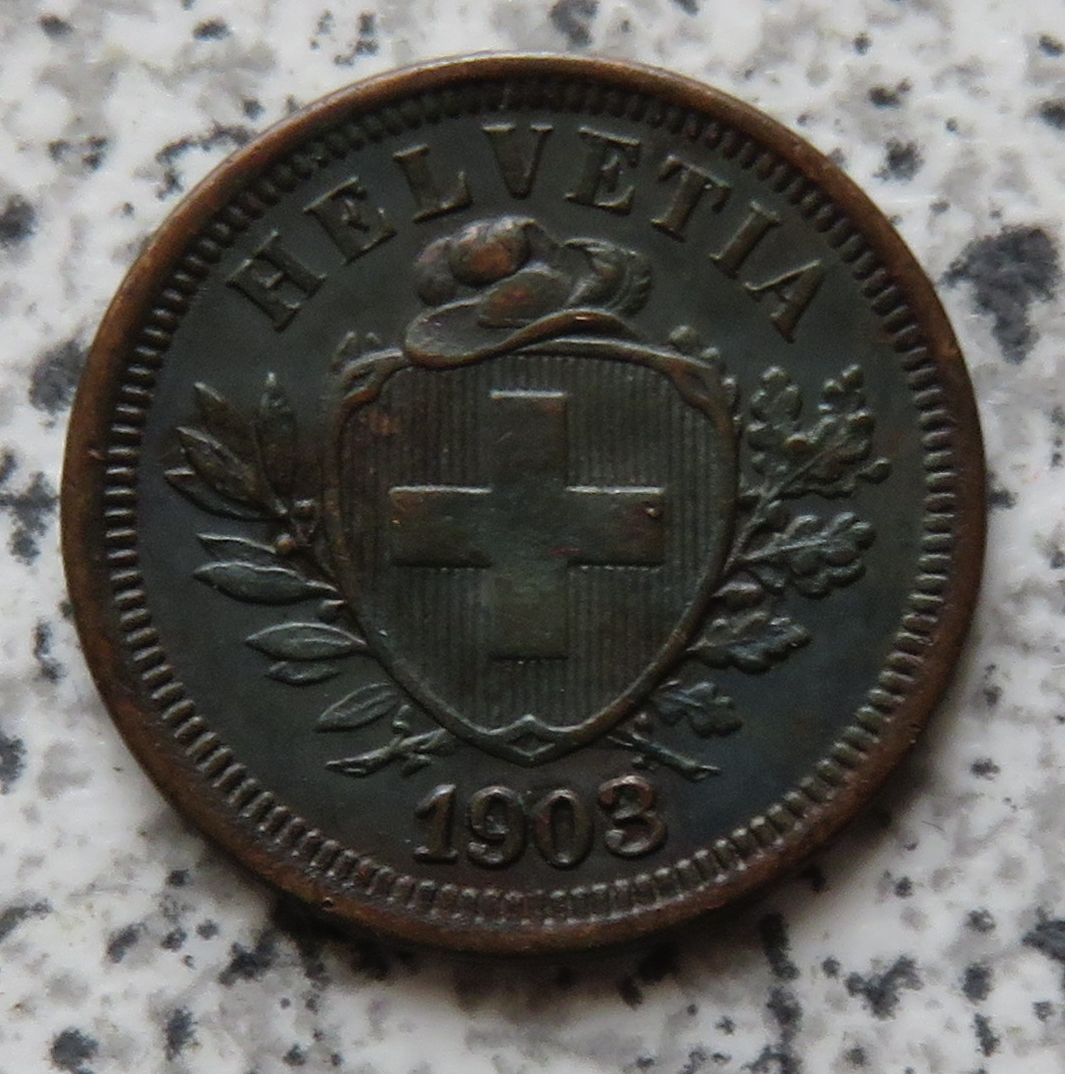  Schweiz 1 Rappen 1903 B   