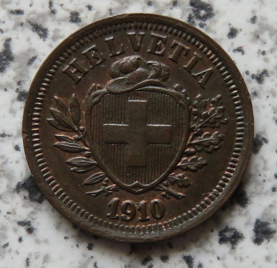  Schweiz 1 Rappen 1910 B   