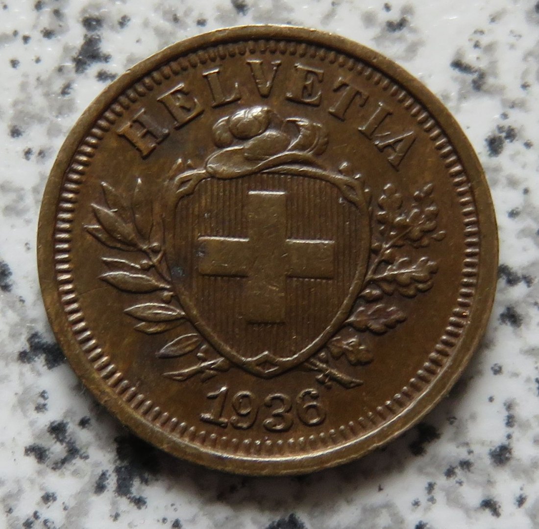  Schweiz 1 Rappen 1936 B   