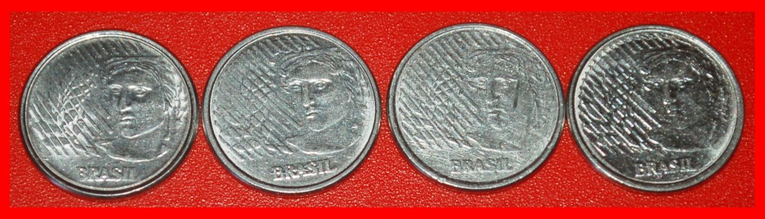  Ⰺ LAUREL HEAD:BRAZIL★5 CENTAVOS 1994, 1995, 1996, 1997! DIE I NOT SMALL HEAD★LOW START ★ NO RESERVE!   