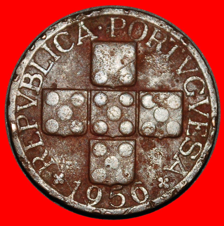  Ⰺ 25 SILVER BEZANTS (1942-1969): PORTUGAL ★ 20 CENTAVOS 1956! DIES I A!★LOW START ★ NO RESERVE!   