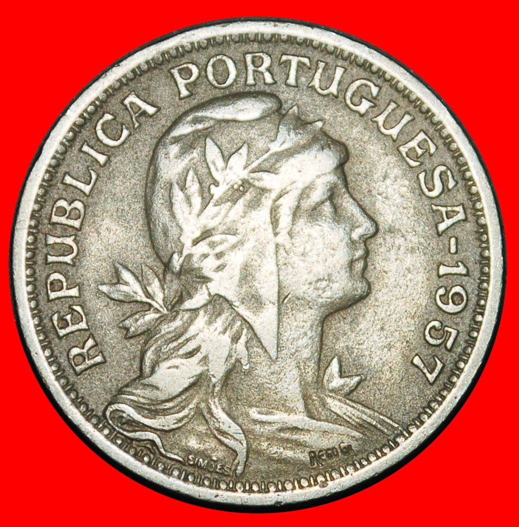  Ⰺ LIBERTY (1927-1968): PORTUGAL ★ 50 CENTAVOS 1957!★LOW START ★ NO RESERVE!   