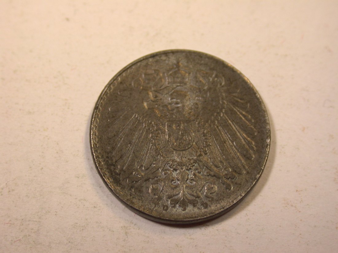  K01 KR 5 Pfennig 1919 D in Eisen in f. ST  !!  Originalbilder   