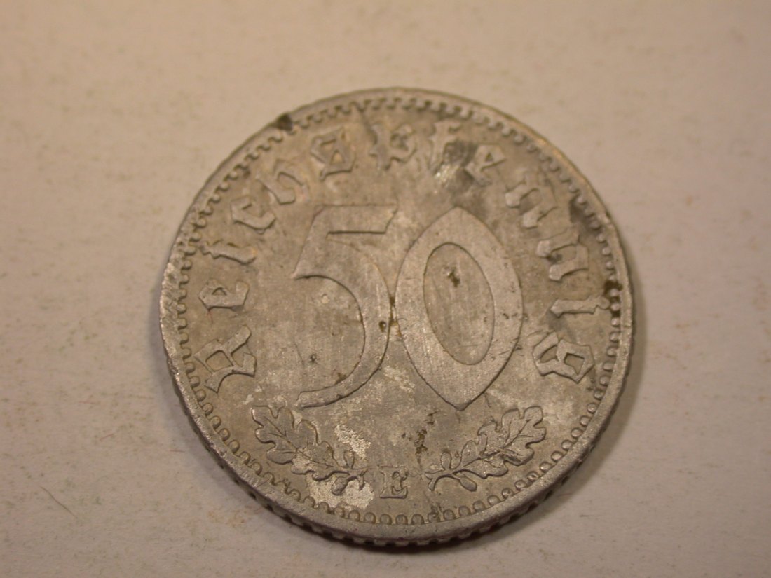  K01 3.Reich  50 Pfennig 1939 E   Originalbilder   