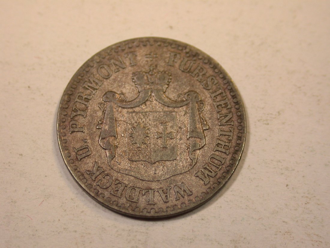  K01 Waldeck Pyrmont  1 Silbergroschen 1855 in ss-vz   Originalbilder   