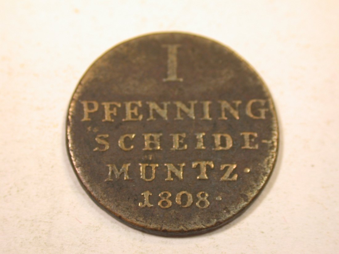  K01 Westfalen 1 Pfennig 1808 in ss   Originalbilder   
