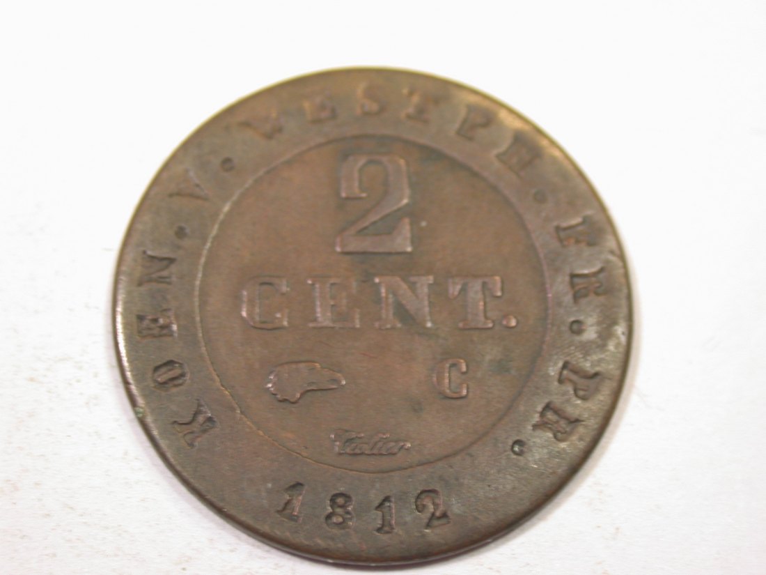  K01 Westfalen 2 Cent 1812 in ss/ss+   Originalbilder   
