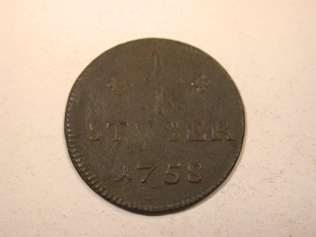  K01 Wied-Runkel 1/4 Stuber 1758 in ss   Originalbilder   