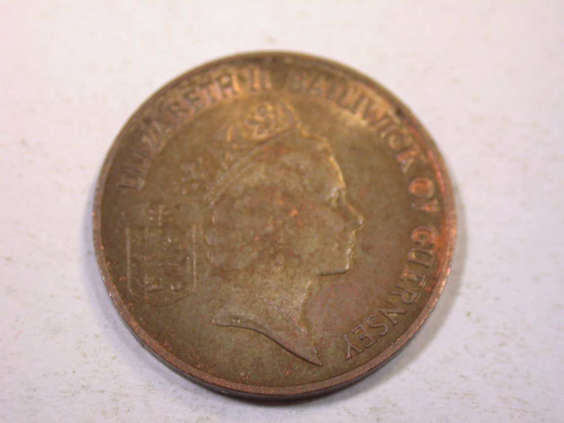  K01 Guernsey  1 Penny 1985 in vz     Originalbilder   