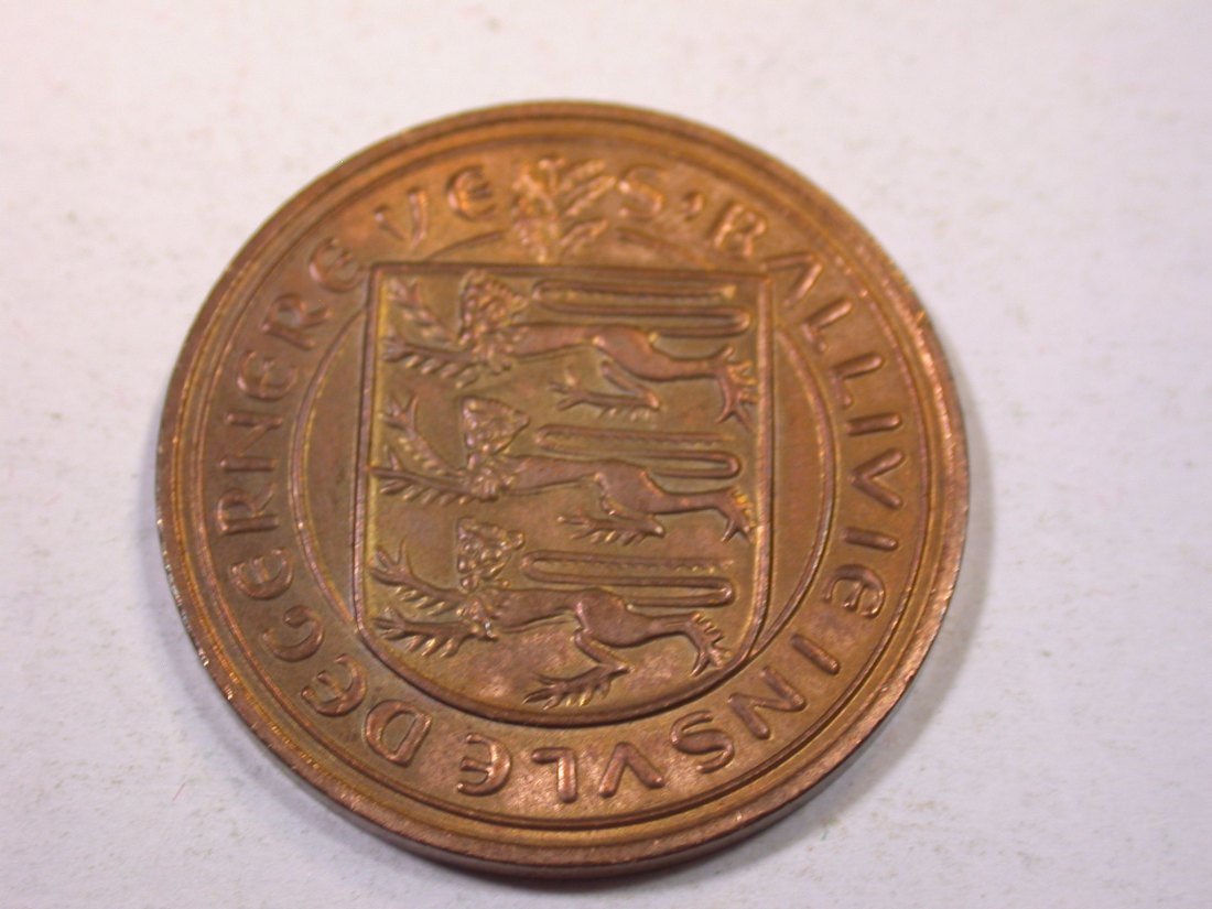  K01 Guernsey  2 Pence 1971 in unc     Originalbilder   