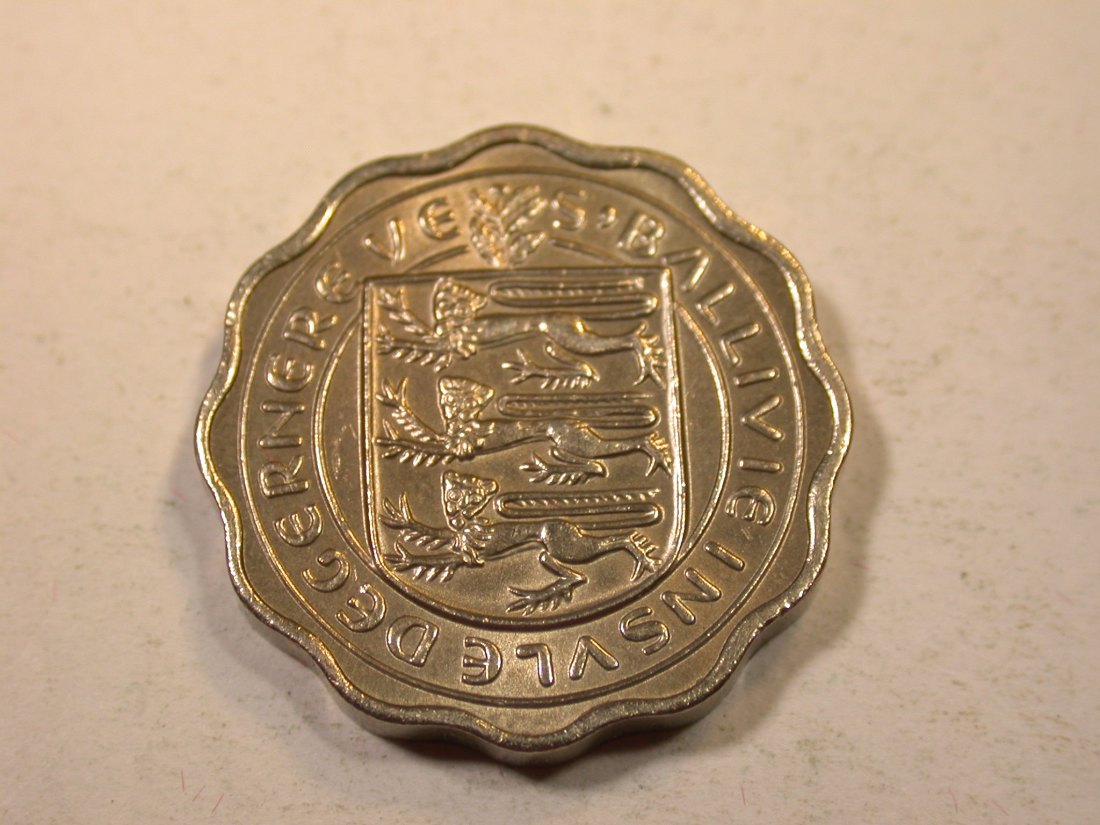  K01 Guernsey  3 Pence 1959 in vz/vz-st     Originalbilder   