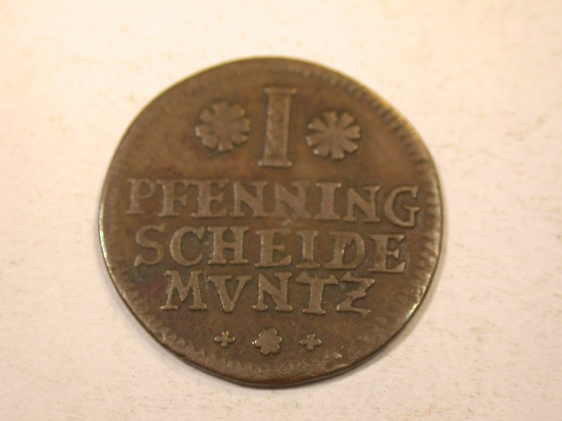  K01 Braunschweig-Lüneburg 1703 in ss 1 Pfennig     Originalbilder   