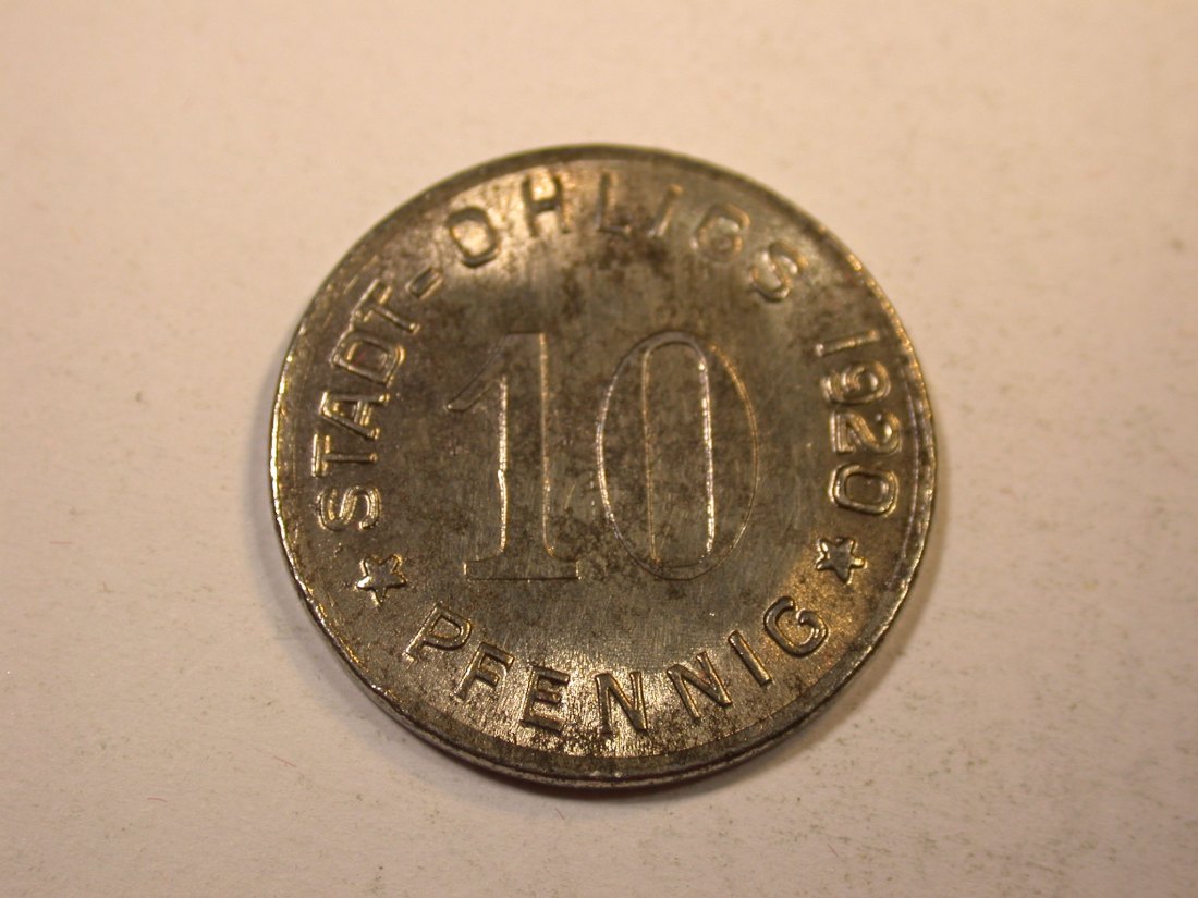  K01 Ohligs 10 Pfennig 1920 in Eisen in Stempelglanz EA  !!!   Originalbilder   