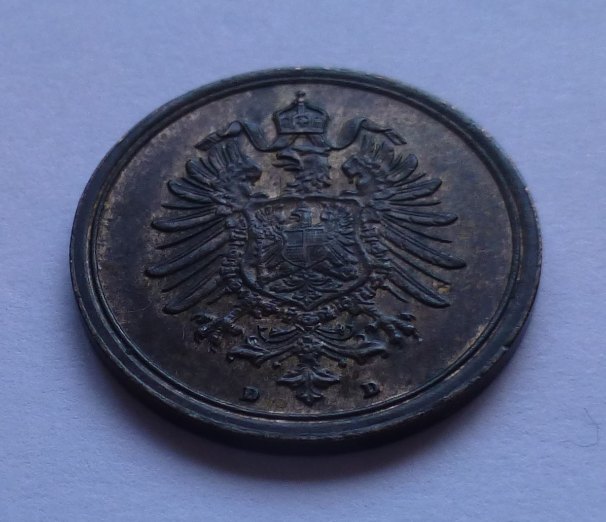  Deutsches Reich, Kaiserreich 1 Pfennig 1875 D, TOP Erhaltung - fast Stempelglanz   