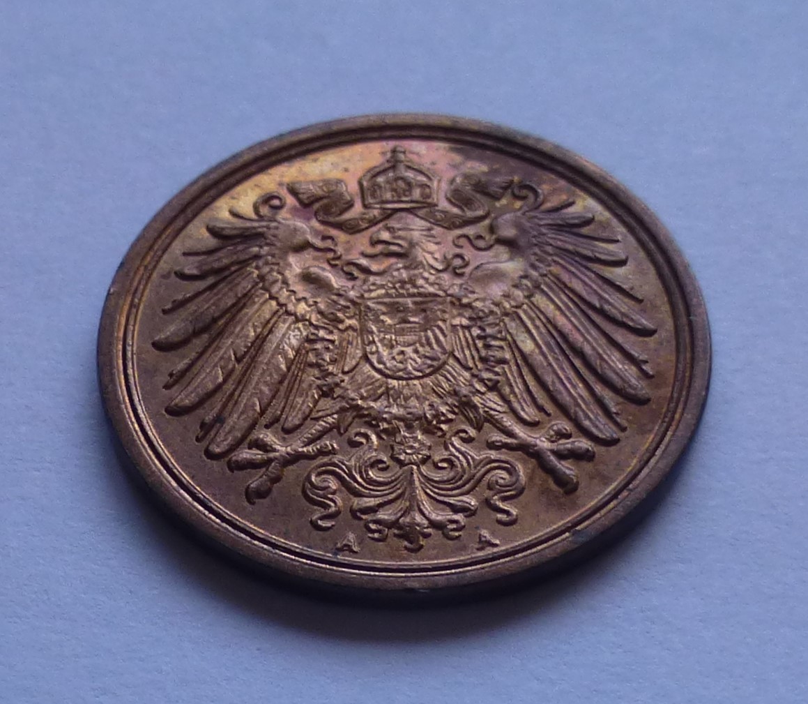  Deutsches Reich, Kaiserreich 1 Pfennig 1893 A, TOP Erhaltung - PP / PROOF   