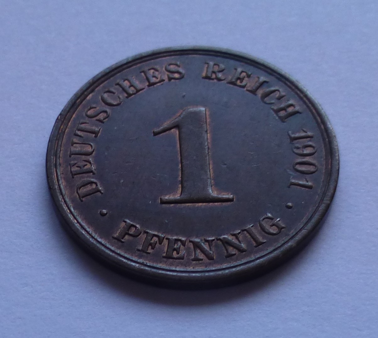  Deutsches Reich, Kaiserreich 1 Pfennig 1901 A, TOP Erhaltung - fast Stempelglanz   