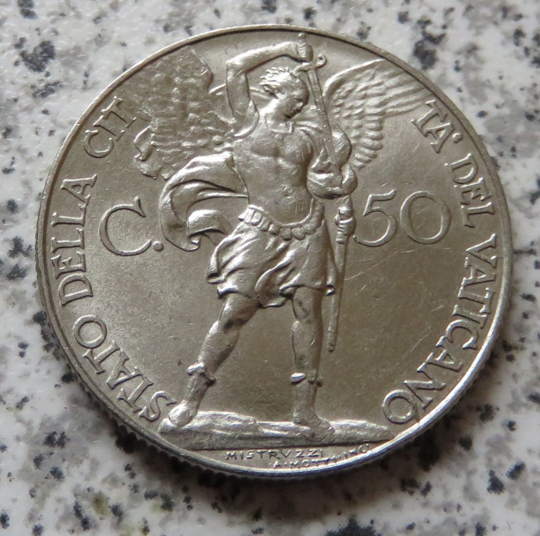  Vatikan 50 Centesimi 1937   