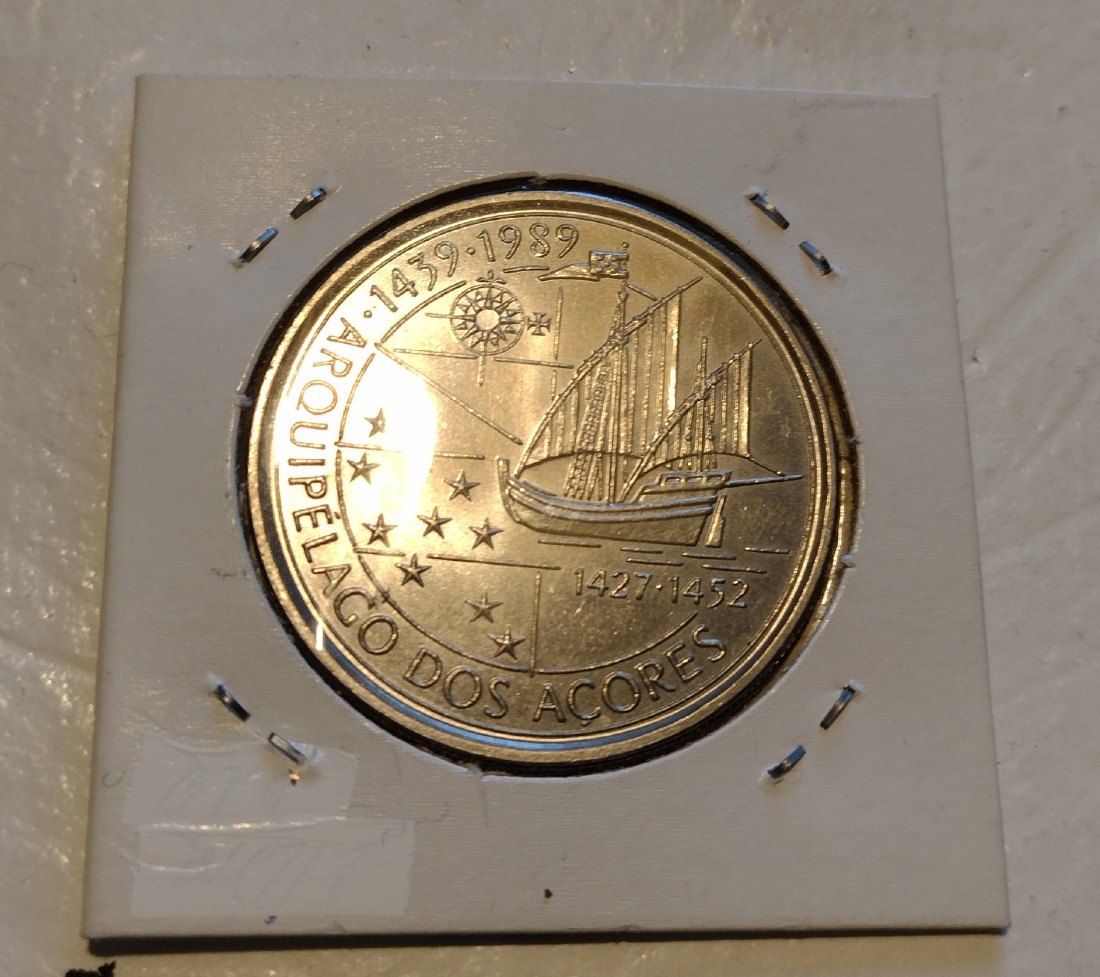  Portugal, 100 Escudo 1989, entdecken der Azoren   