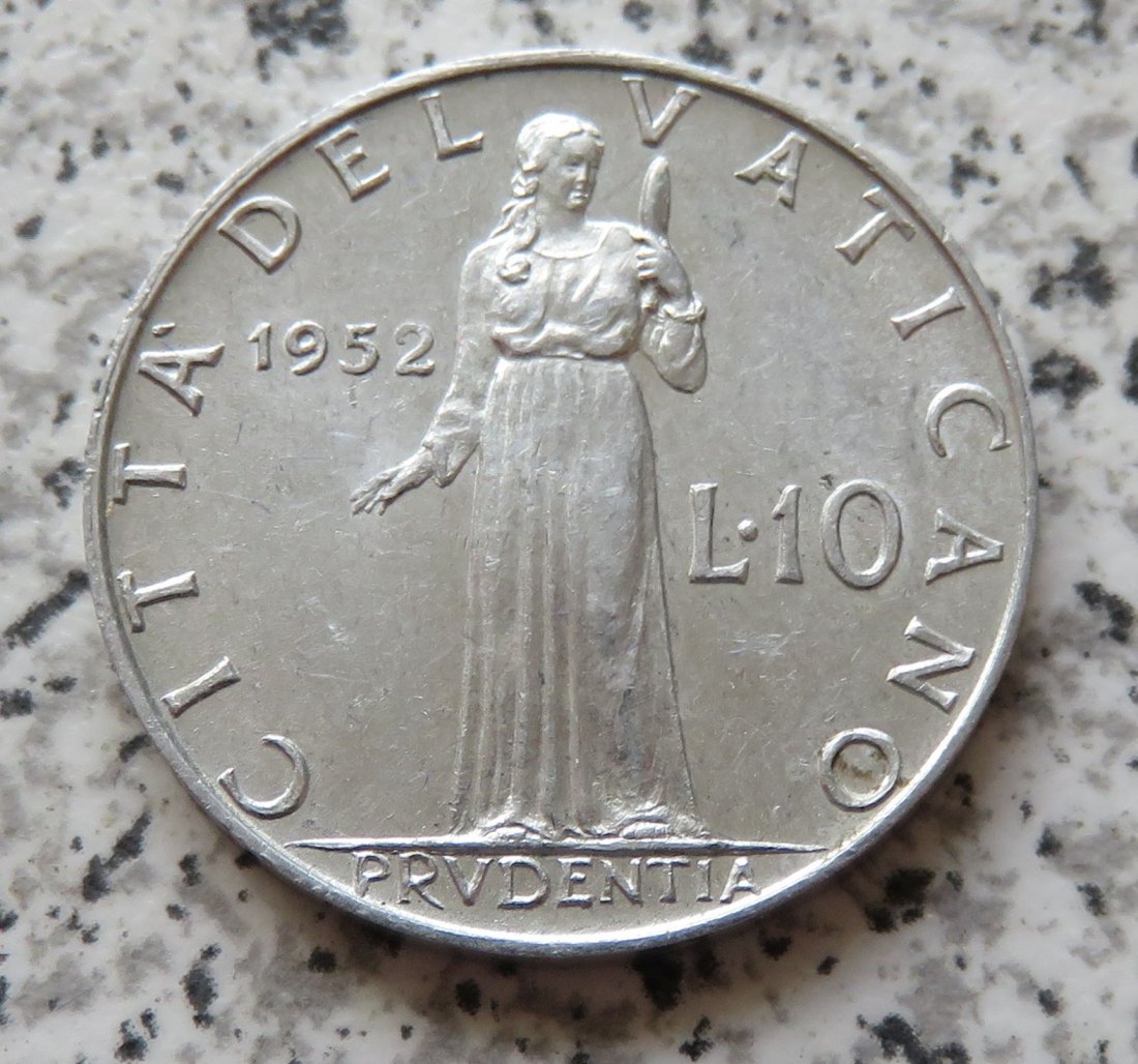  Vatikan 10 Lire 1952   