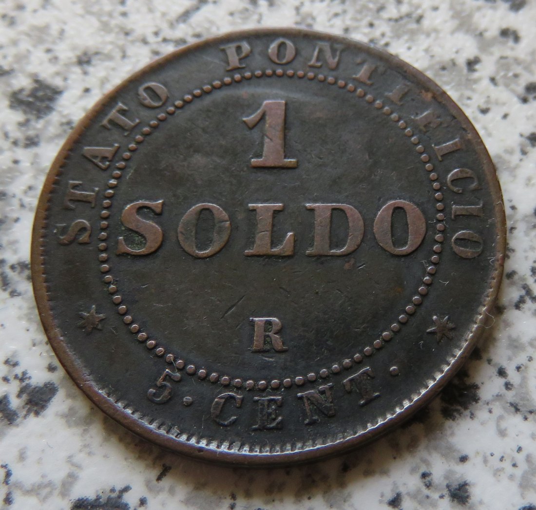 Italien / Vatikan 1 Soldo 1866 XXI R   