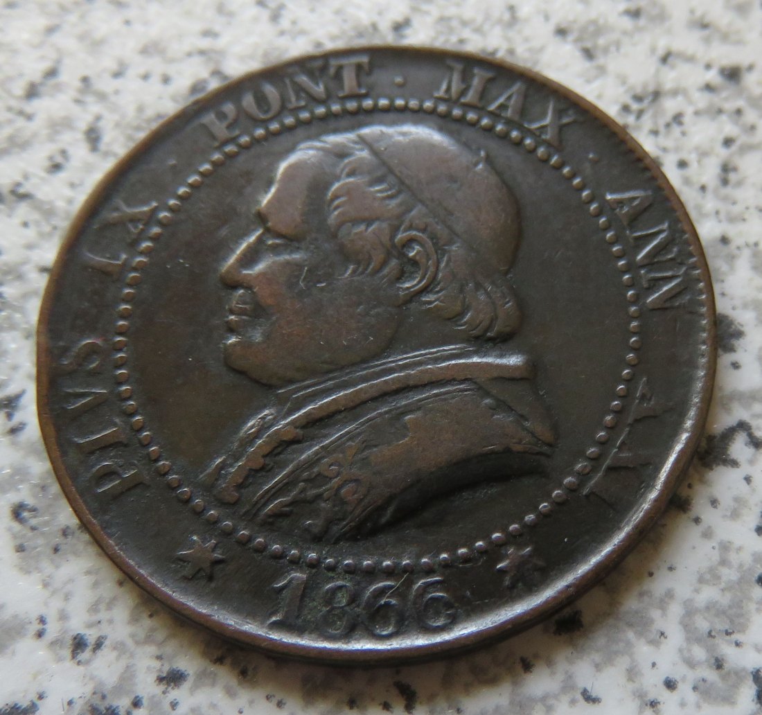  Italien / Vatikan 1 Soldo 1866 XXI R   