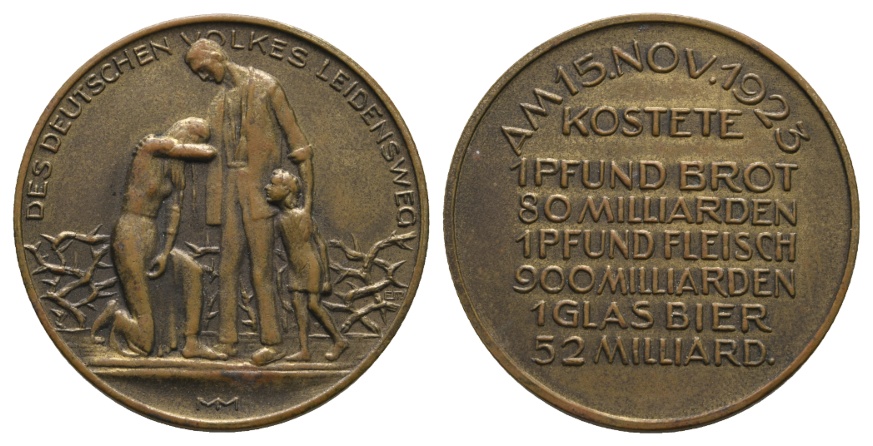  Inflationsmedaille 1923; Bronze; 10,21 g; Ø 31,82 mm   