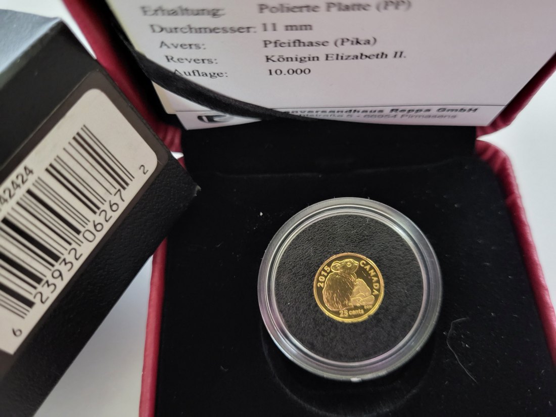  25 Cents 2015 Rock Rabbit Pfeifhase Goldmünze 0,5g 9999 Kanada Spittalgold9800 (5525   
