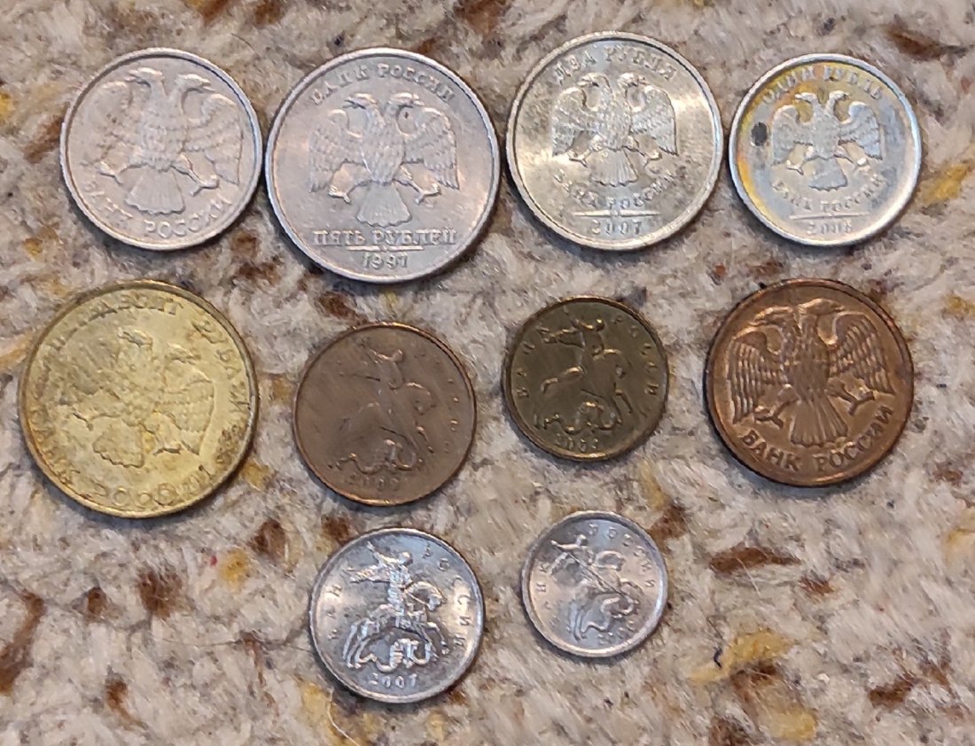  Russland Münzlot mit 10 verschiedenen Münzen   