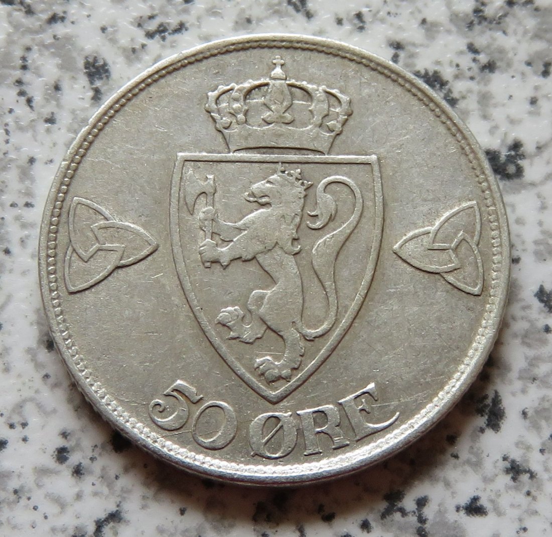  Norwegen 50 Öre 1918, Silber   