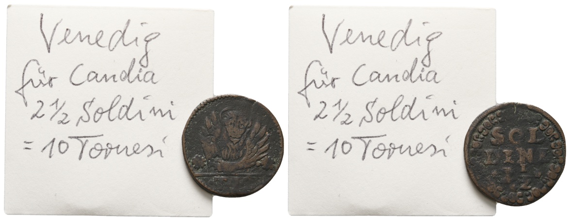  Ausland; Italien; Venedig für Candia, Kleinmünze   